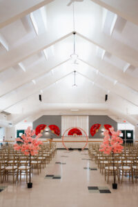 ceremony set up in main hall